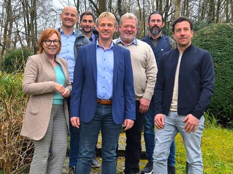 Der neue INTERGREEN-Aufsichtsrat mit Vorstand, von li. Regina Thieme Hack, Sebastian Bergmann, Alexander Mieles, Bernd Hilgers, Jürgen Rohrbach, Oliver Menzel, Jan Cordel.